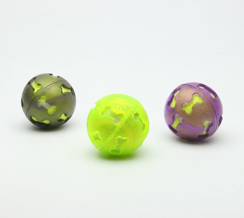 Cute Bone Hollow Plastic Balls With Toys Inside 53g BSCI Certification