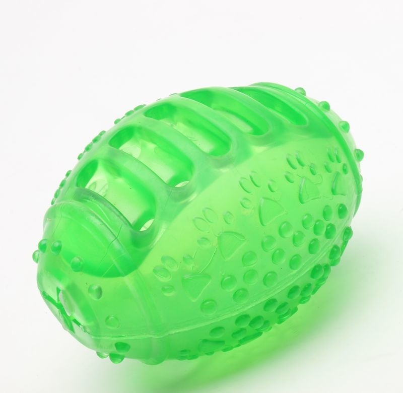 Custom Green TPR Dog Toy Commercial Dog Chew Toys For Heavy Chewers