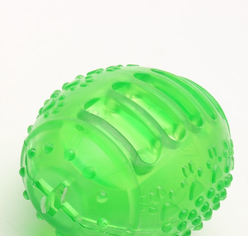 Custom Green TPR Dog Toy Commercial Dog Chew Toys For Heavy Chewers