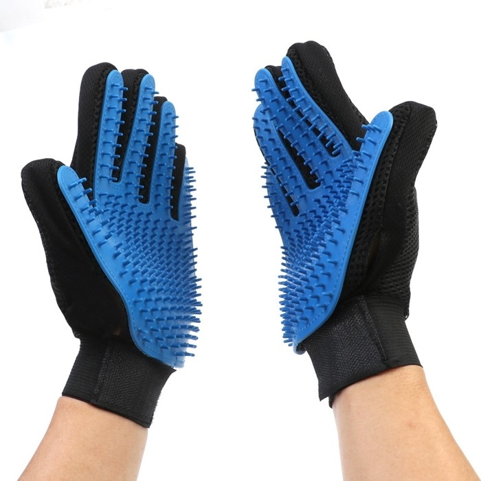 259 Pins Gentle Pet Mitt Brush Five Finger Dog Cleaning Gloves Long Service Life