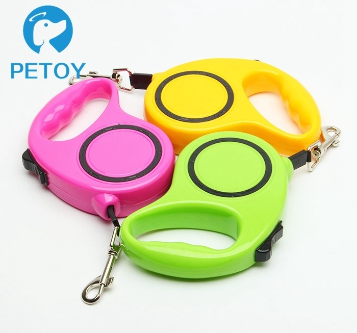 Heavy Duty Retractable Pet Leashes Quick Release Basic Collars Type