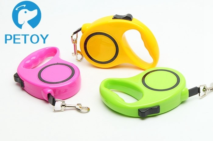 Heavy Duty Retractable Pet Leashes Quick Release Basic Collars Type