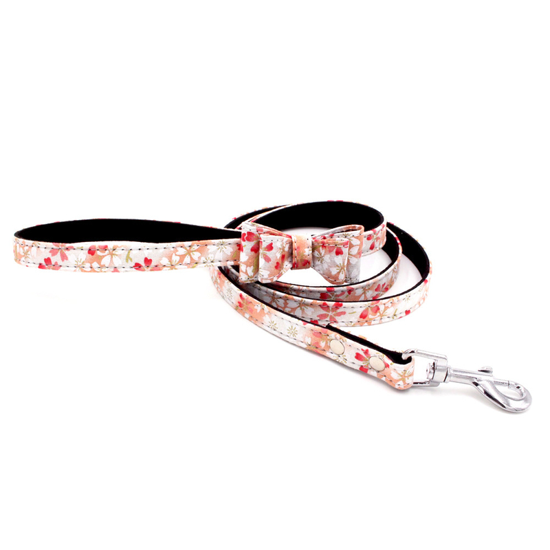 Lightweight Luxury Custom Leather Dog Harness Fiber Material For Small Medium Dog