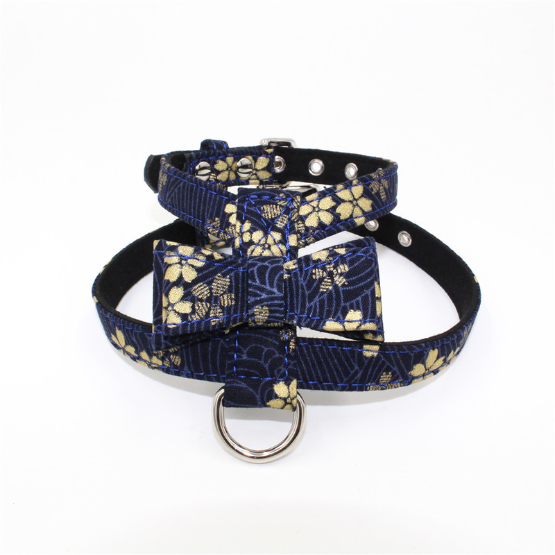 Lightweight Luxury Custom Leather Dog Harness Fiber Material For Small Medium Dog